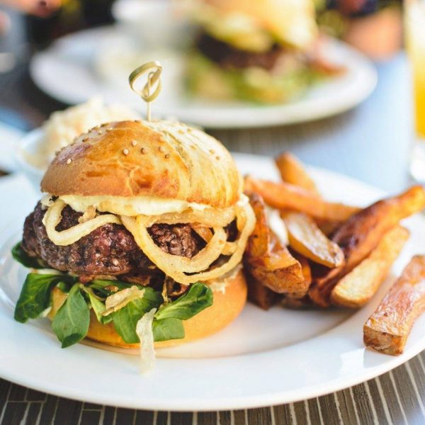 Spicy Grilled Burger With Fried Onions